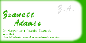 zsanett adamis business card